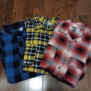 H & M Flannel Checkerd Button Down Shirts Bundle Medium
